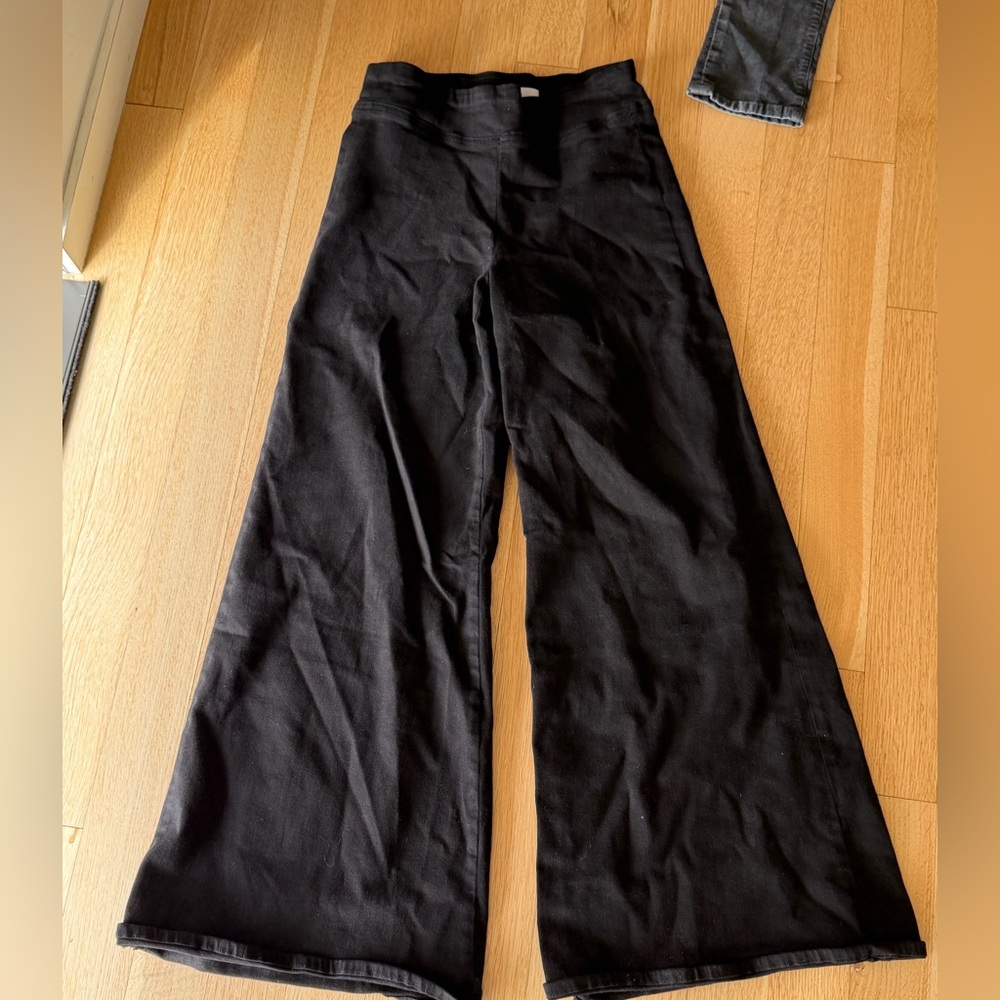 Frame Denim Black Wide-Leg Jeans